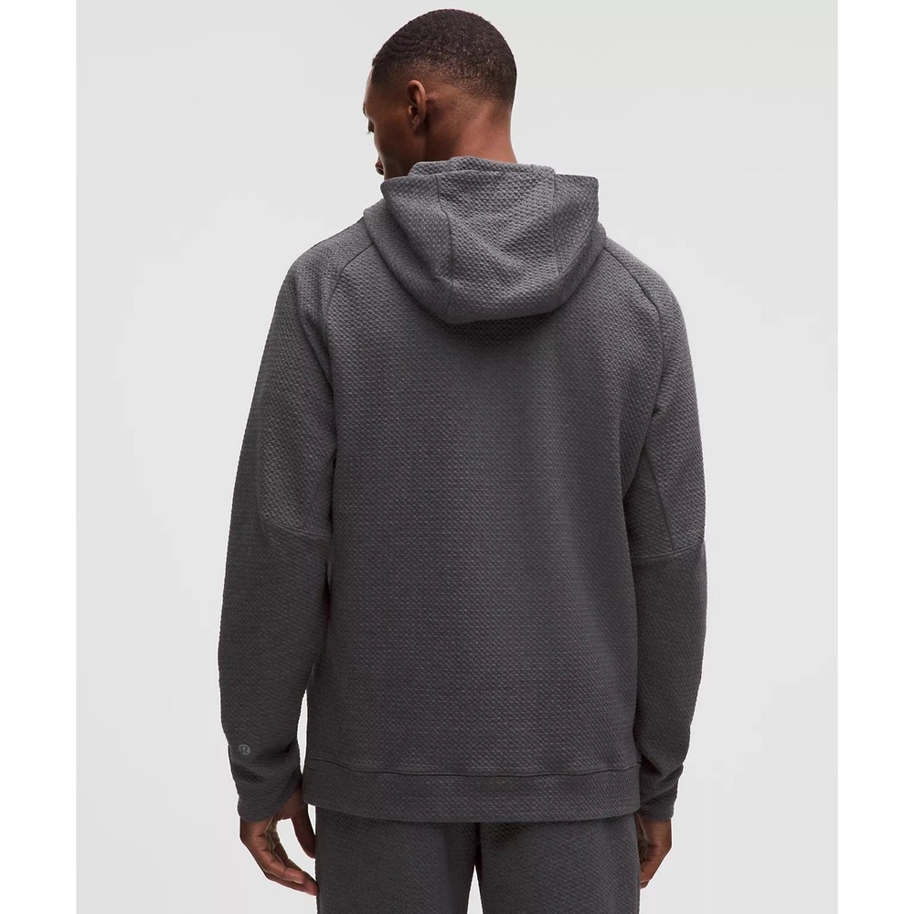 Lululemon | Ease The Day Hoodie Large Graphite Grey Textured Honeycomb Pullover - Picture 3 of 12